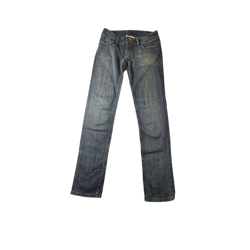 Miss Me Claudia Jeans Womens 26 Blue Medium Wash Straight Low Rise Stretch Denim